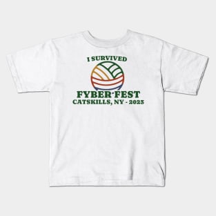 I Survived Fyber Fest 2023 Kids T-Shirt